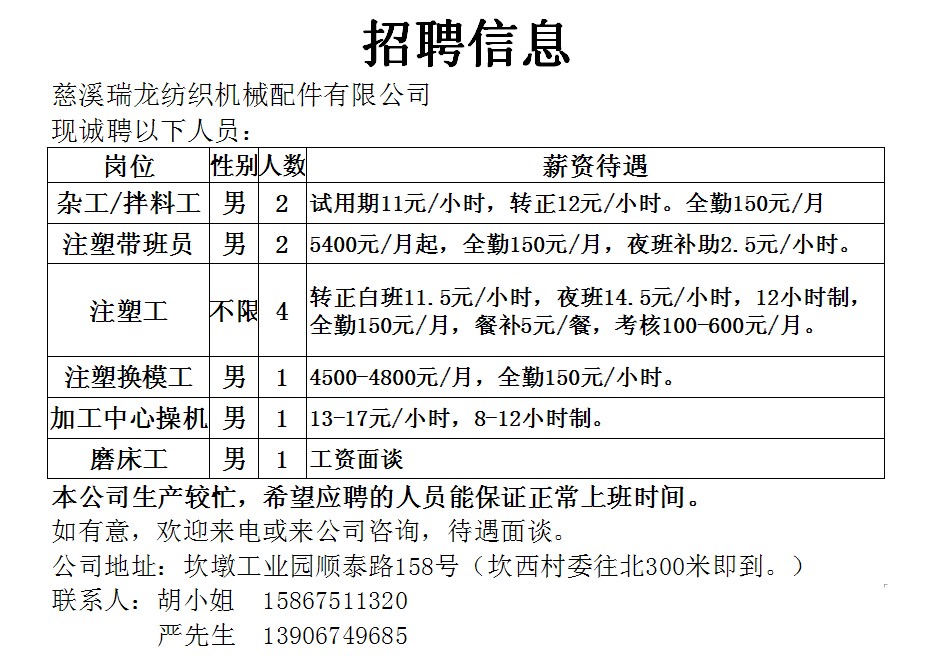 慈溪最新招聘信息雙休，職場新機(jī)遇開啟，雙休工作等你來探索